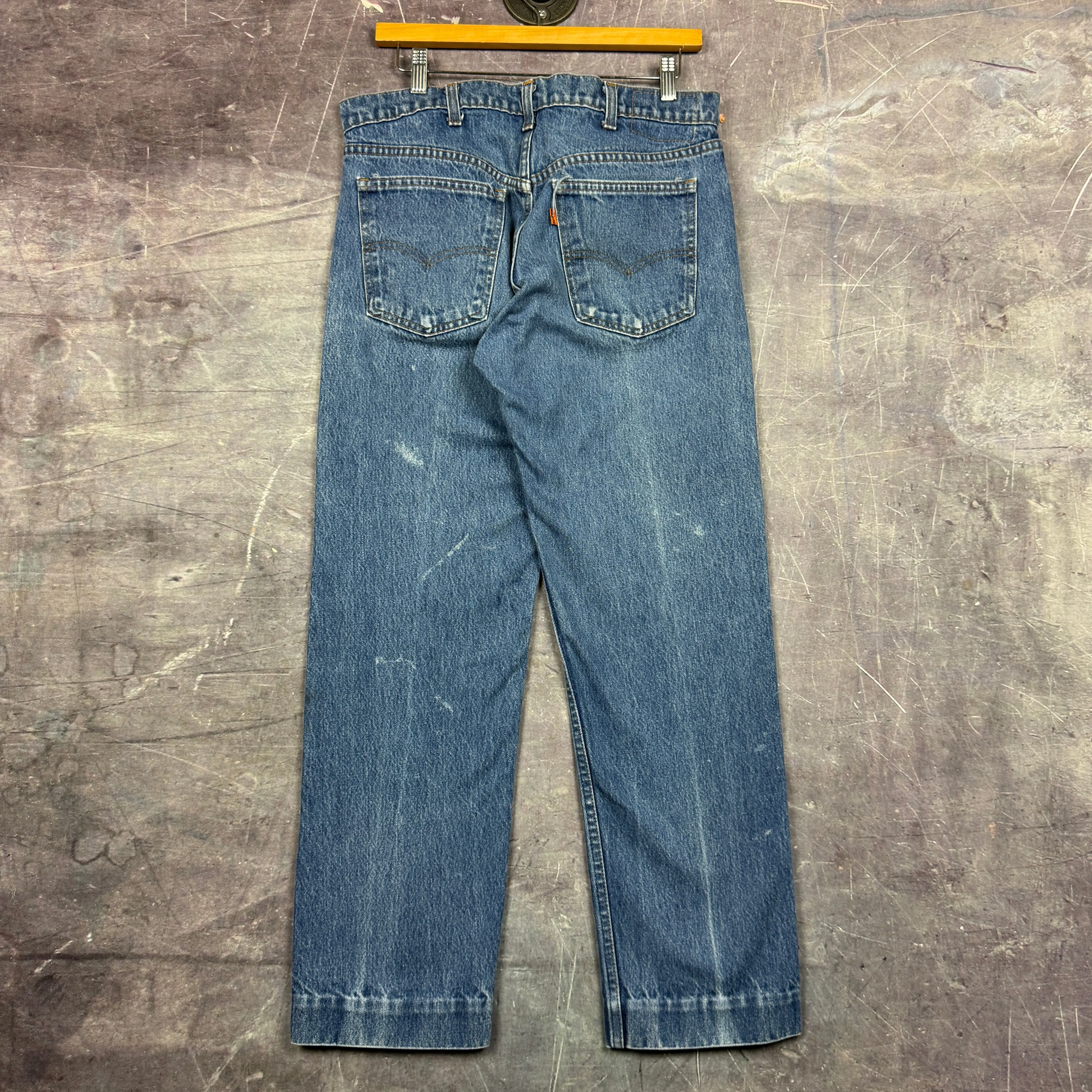 80s Medium Wash Orange Tab Levi's 505 Denim Jeans 32x28 0707