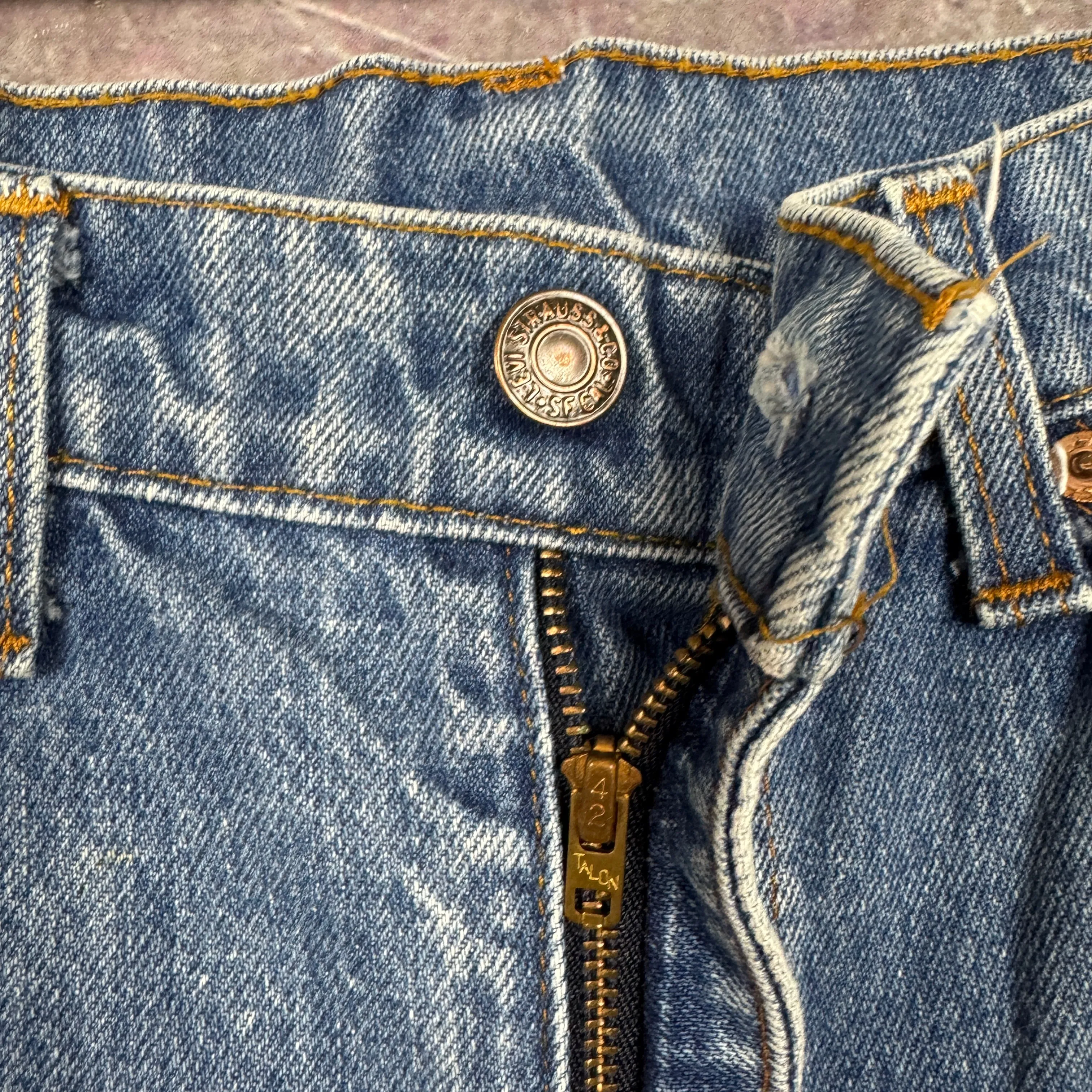 80s Medium Wash Orange Tab Levi's 505 Denim Jeans 32x28 0707