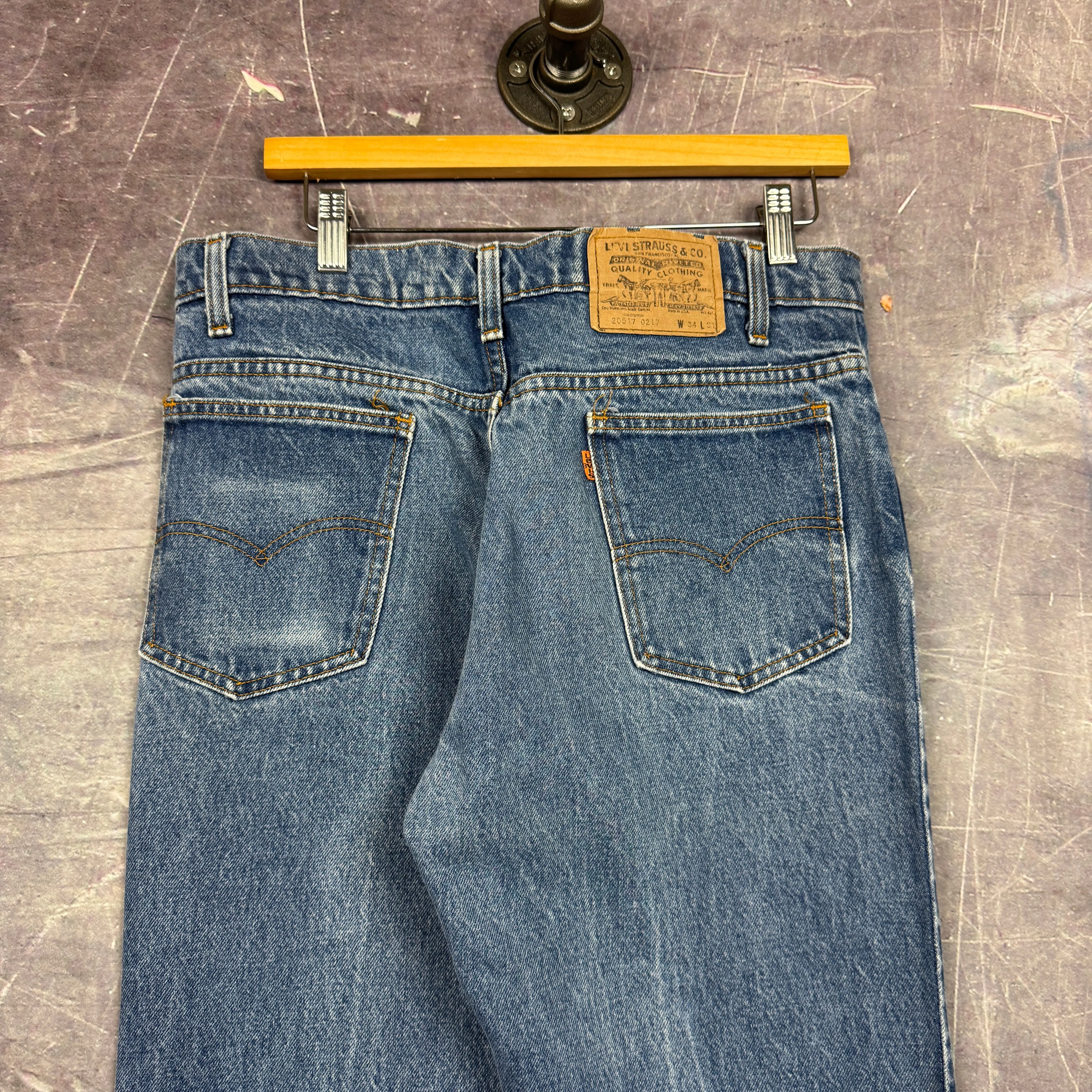 80s Medium Wash Orange Tab Levi's 517 Denim Jeans 31x27 0761