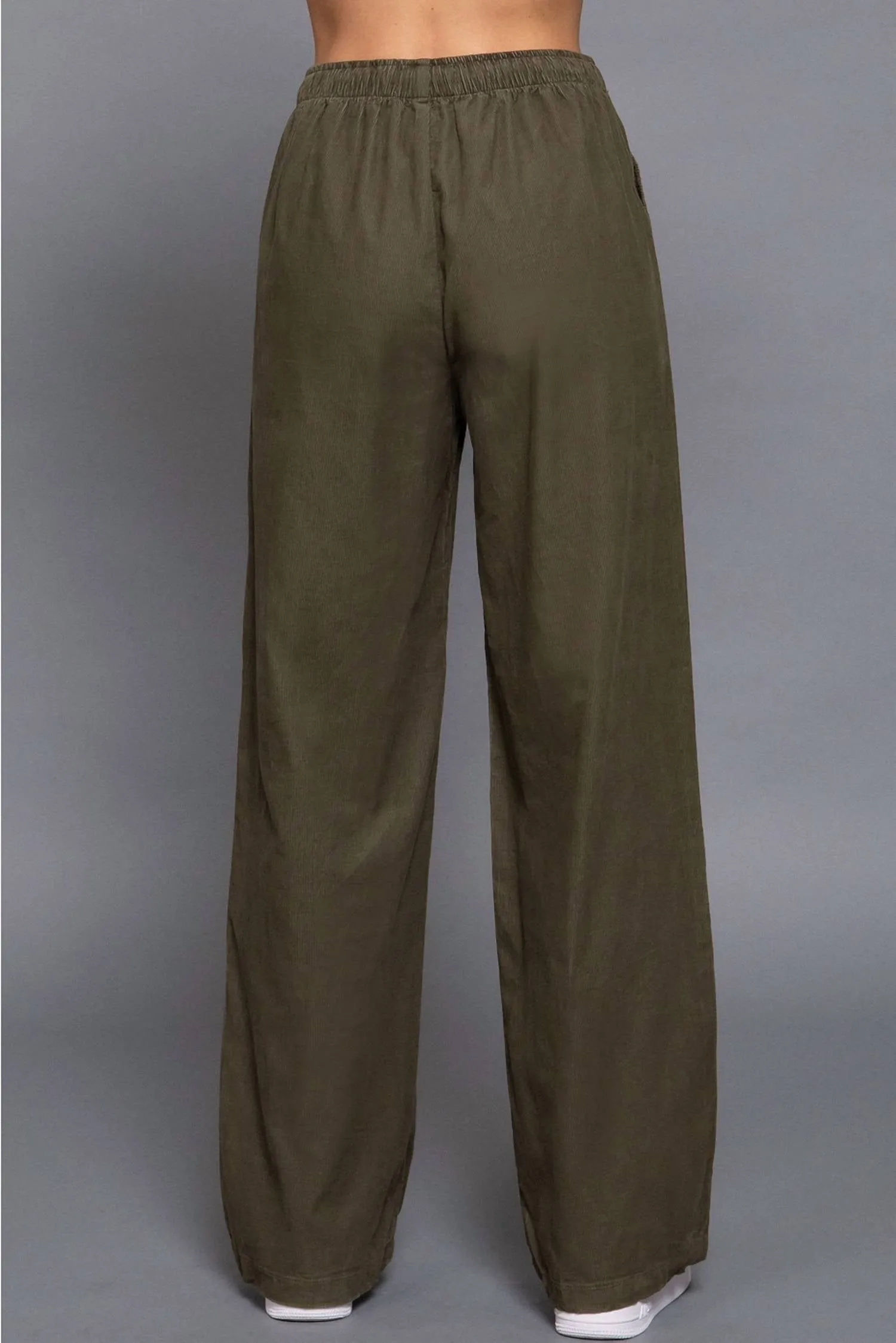 Active Basic - Elastic Waist Ribbed Pants