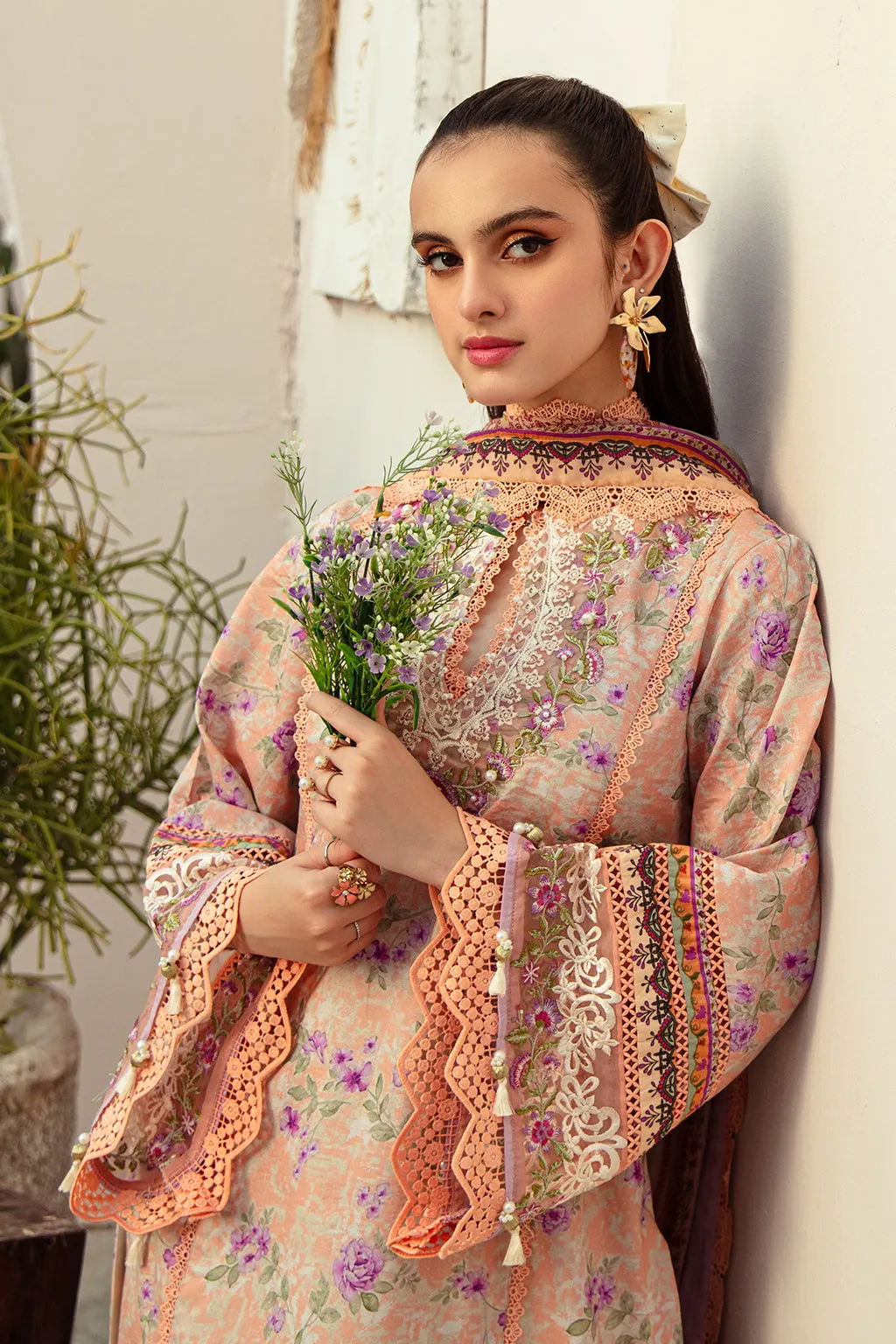 Alif Affordable Lawn by Abbas Jamil Rajpoot  – Coral Blush