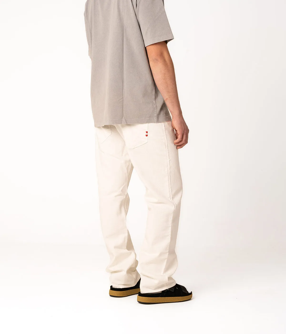 AMISH JAMES RAW EDGE BULL DENIM ECRU