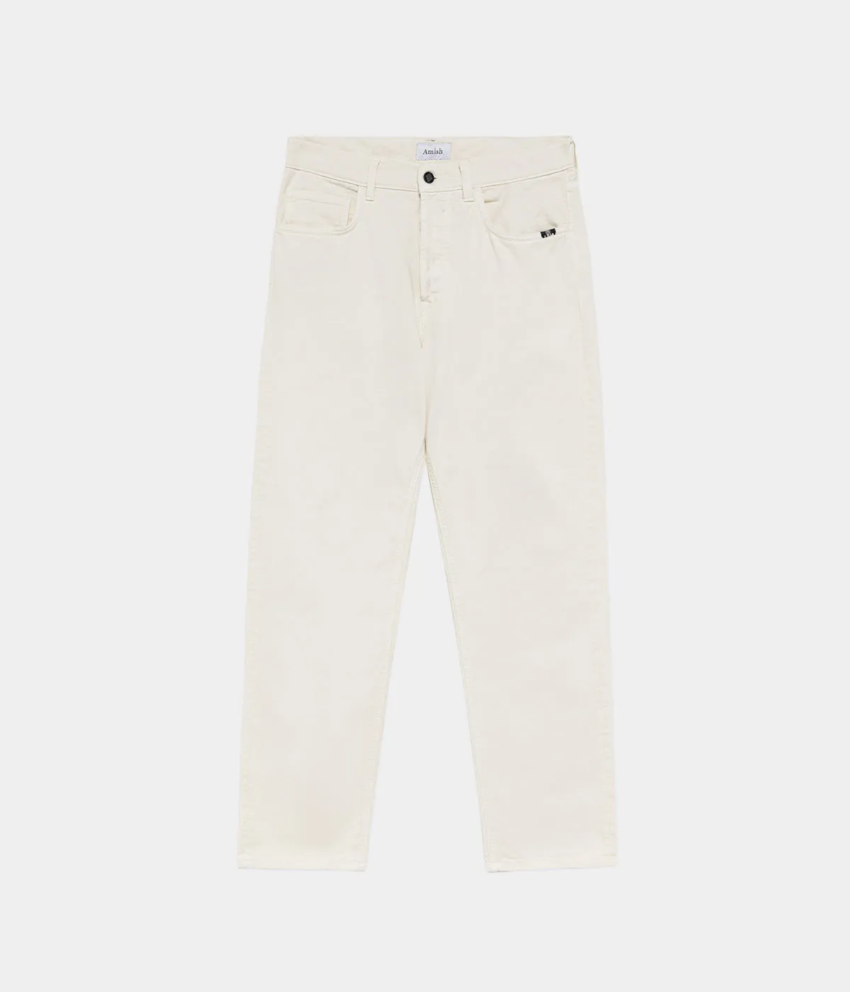 AMISH JEREMIAH STRAIGHT DENIM OFF WHITE JEANS UOMO BIANCO