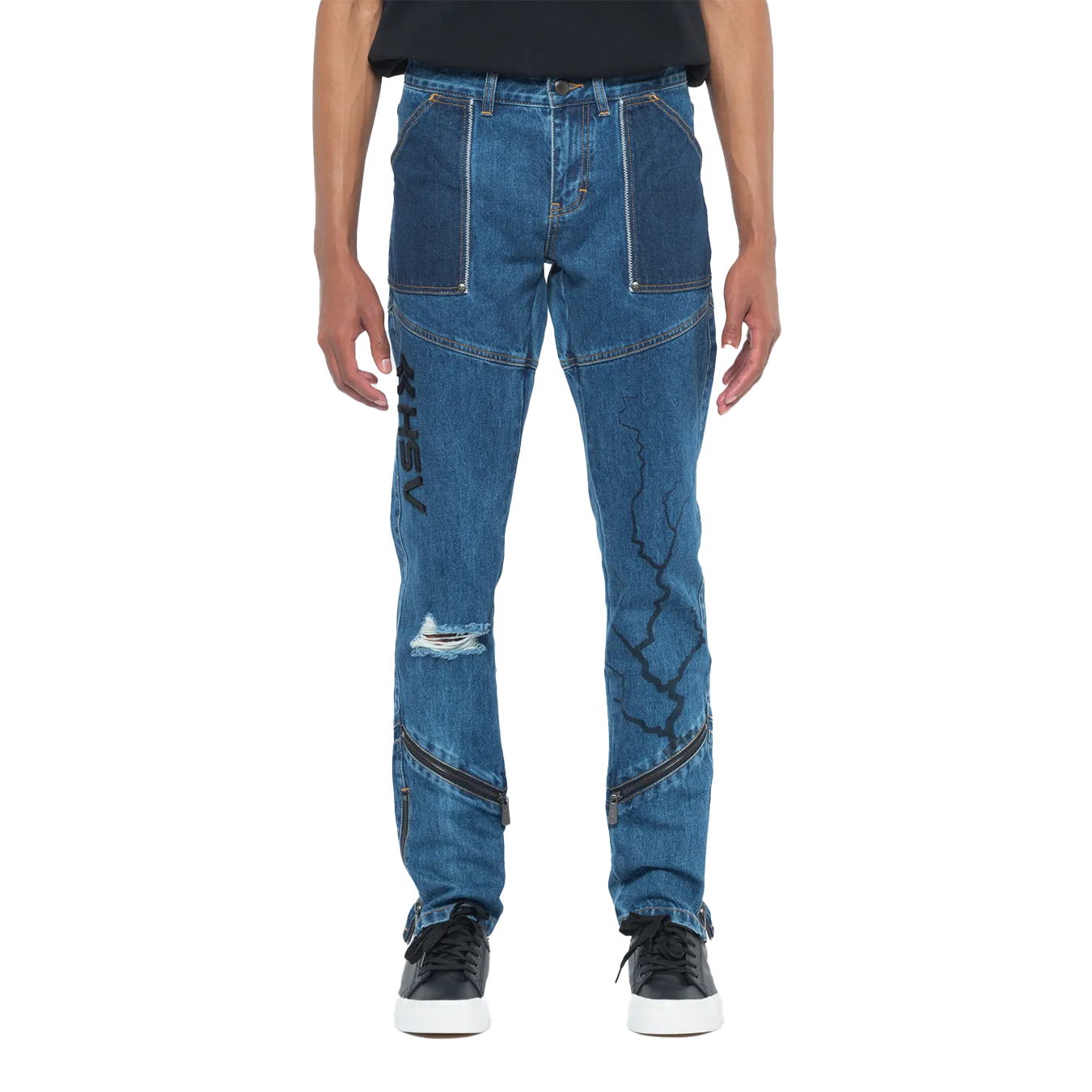 ASHLUXE Lightning Denim Pant Blue