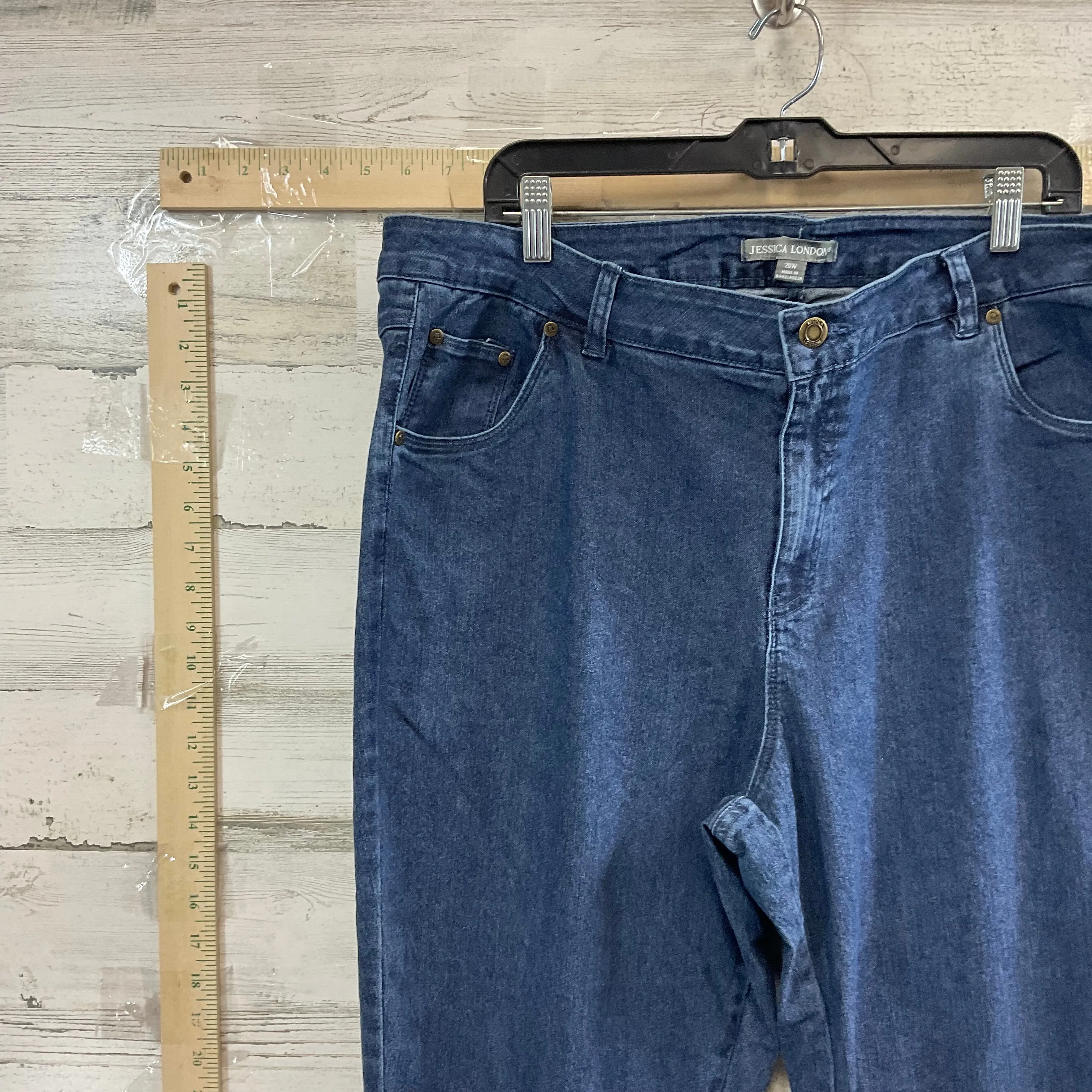 Blue Denim Jeans Straight Jessica London, Size 20w