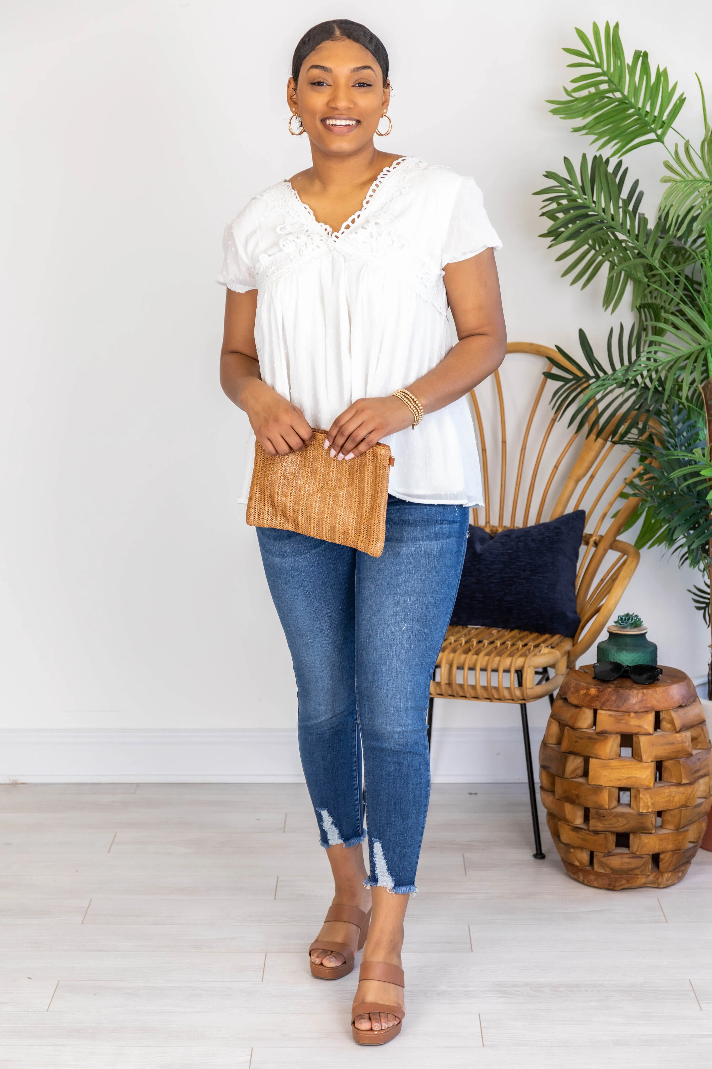 Boardwalk Beauty Lace Ivory Blouse FINAL SALE
