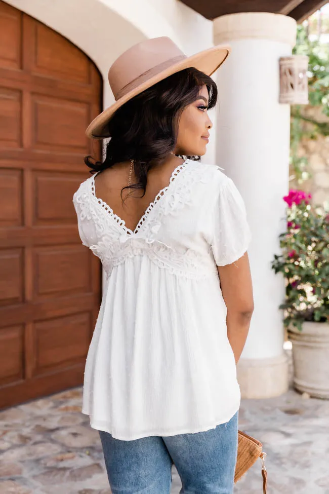Boardwalk Beauty Lace Ivory Blouse FINAL SALE