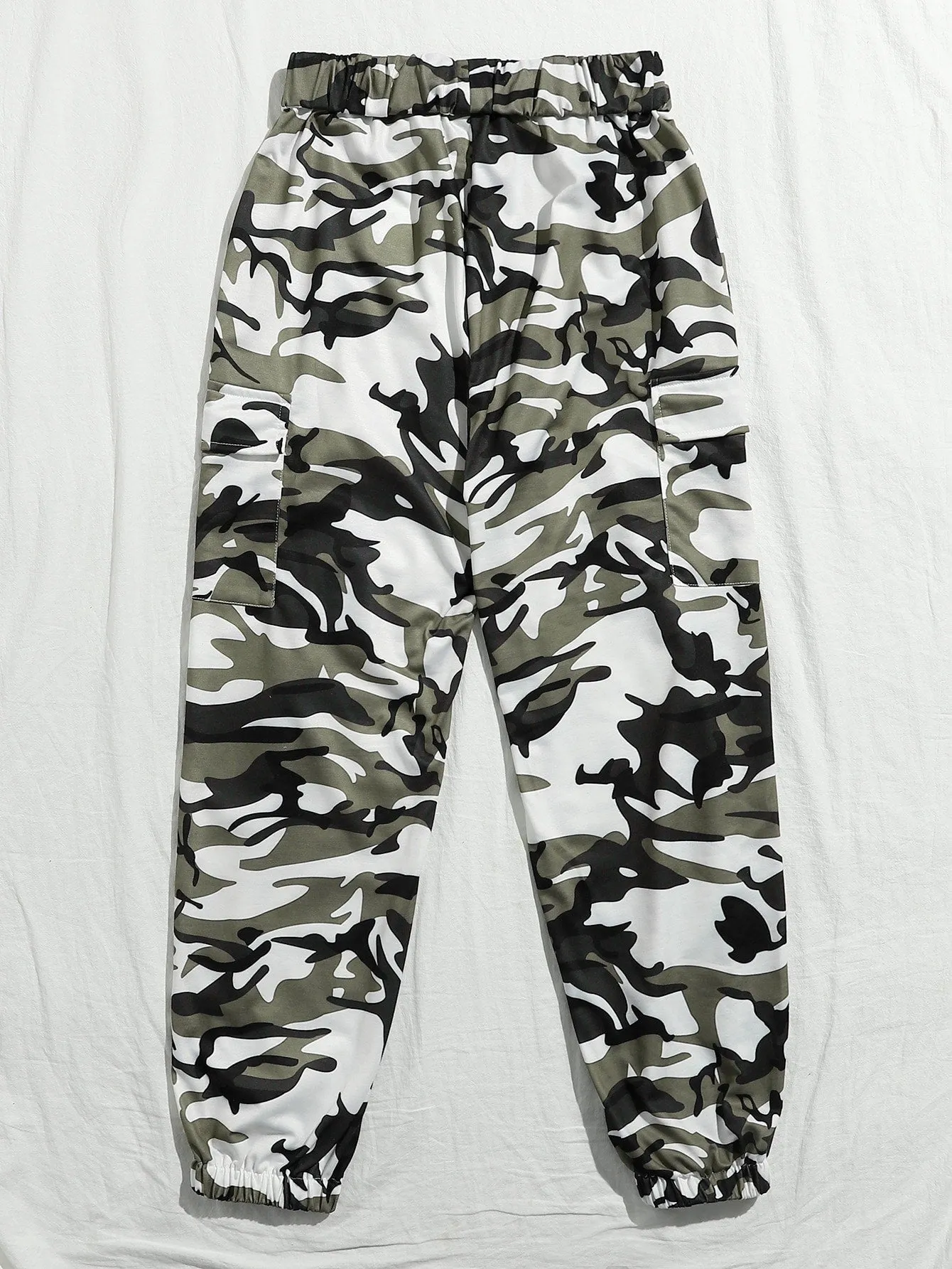 Camo Pocket Long Plus Size Sweatpants