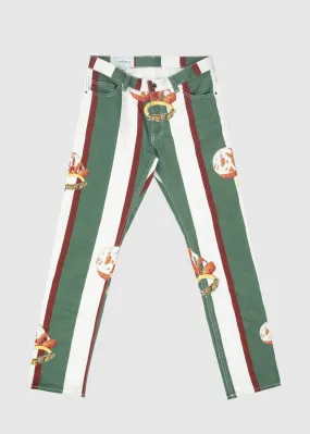 CASABLANCA: DENIM JEANS [GREEN]