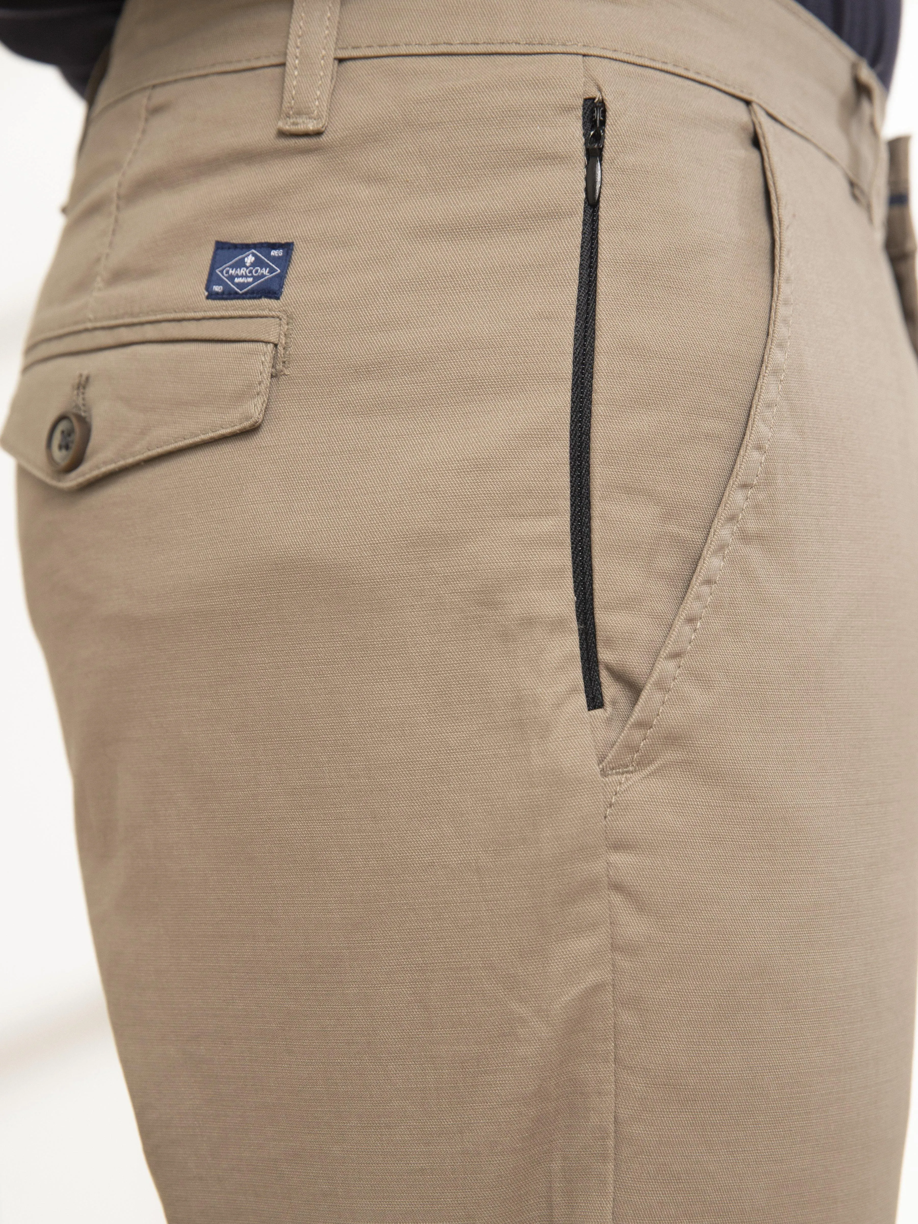 CASUAL PANT SLIM FIT CROSS POCKET KHAKI