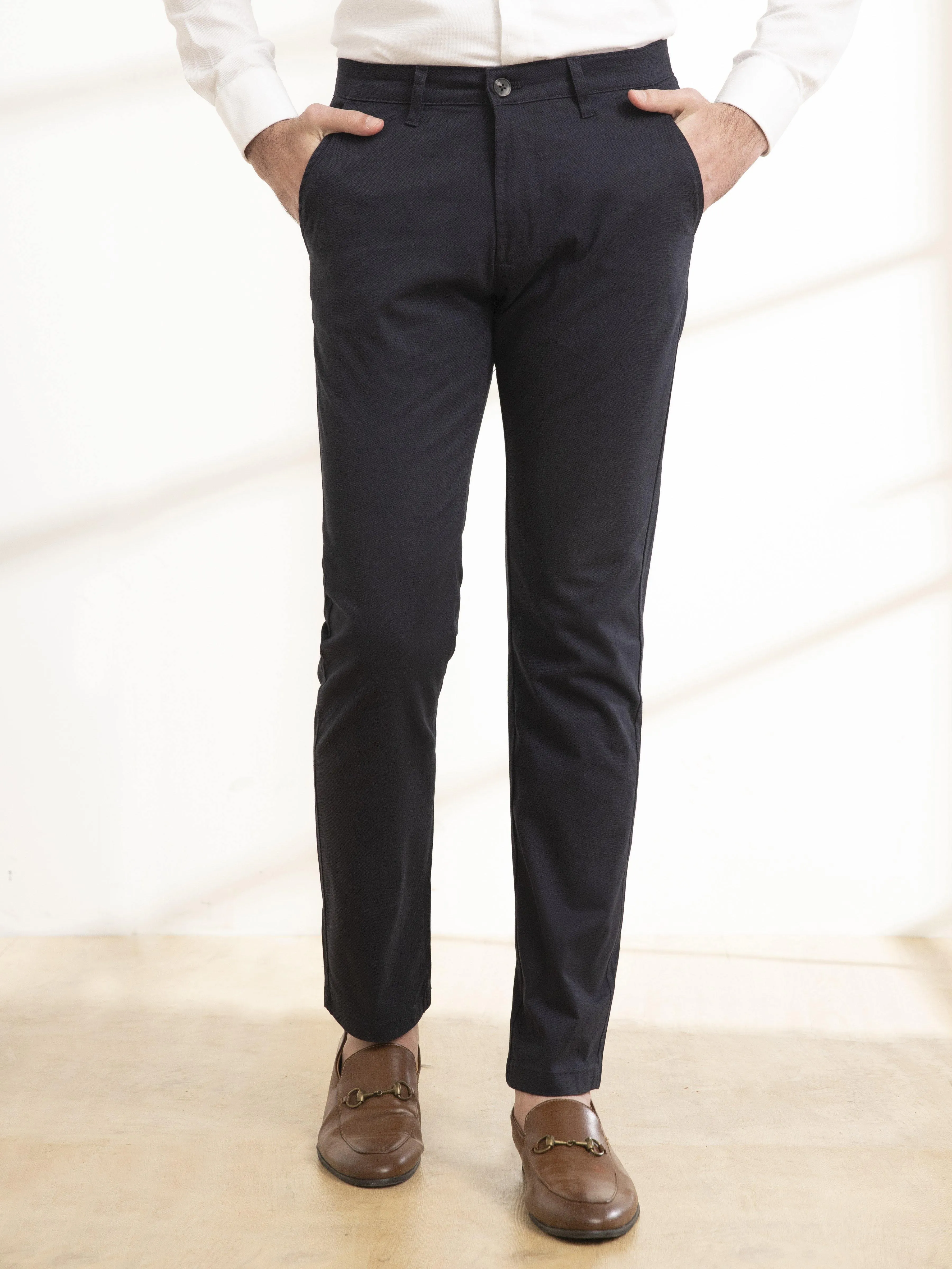 CASUAL PANT SLIM FIT CROSS POCKET NAVY