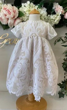Christening Dress - Zara Blush