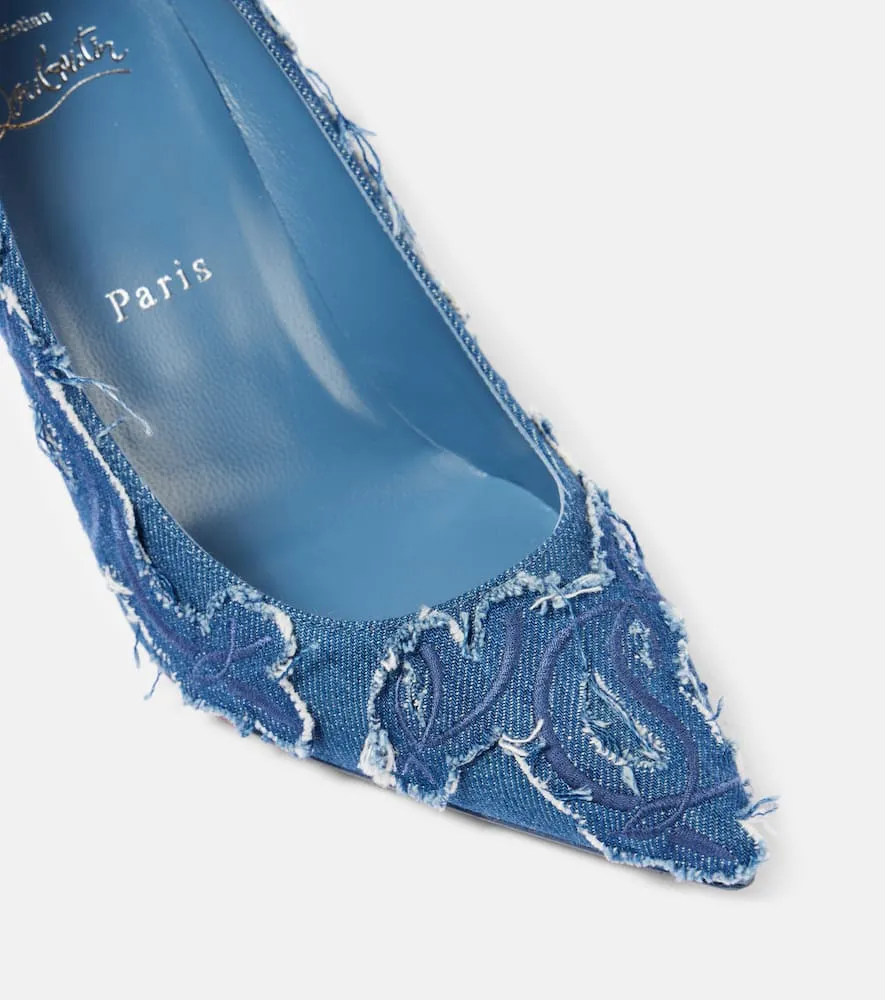 Christian Louboutin Kate 85 denim pumps