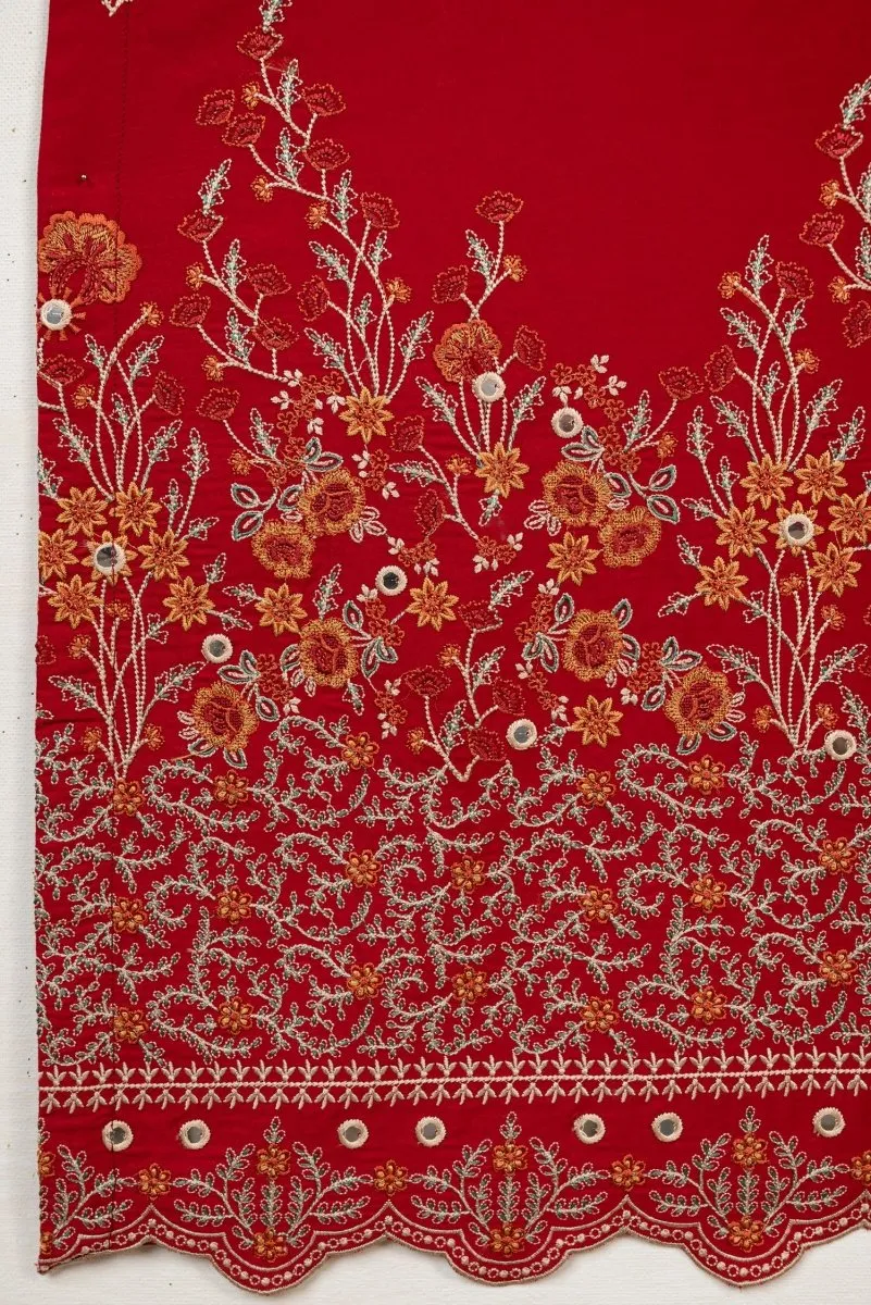 Cross Stitch Cotton Satin Vermillon Fleck
