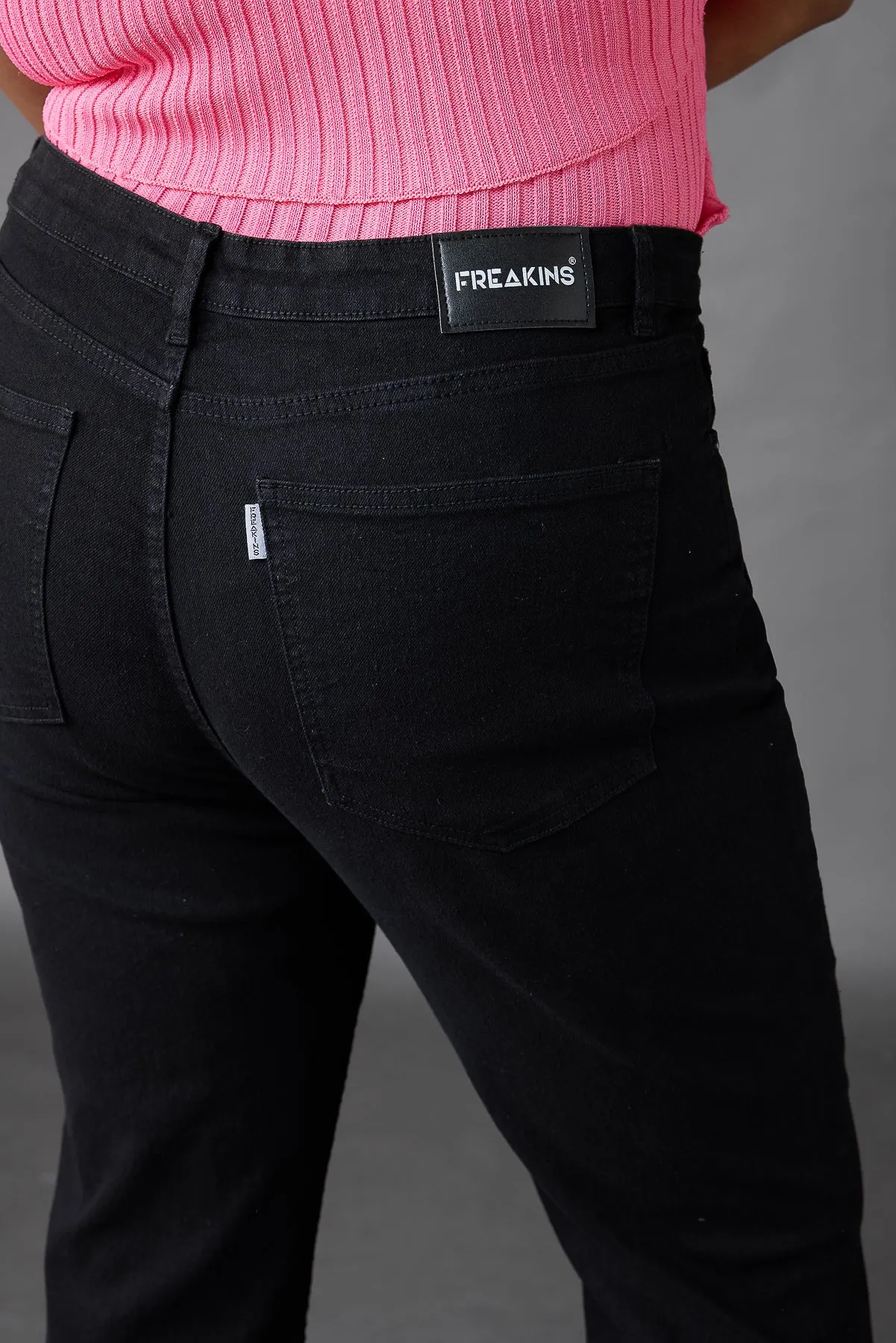 Curve High Waisted Slim Black Bootcut Jeans