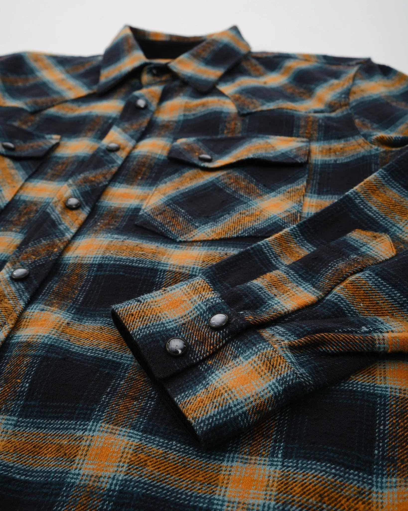 Dawson Premium Black, Petrol, Rust Checked Flannel Shirt