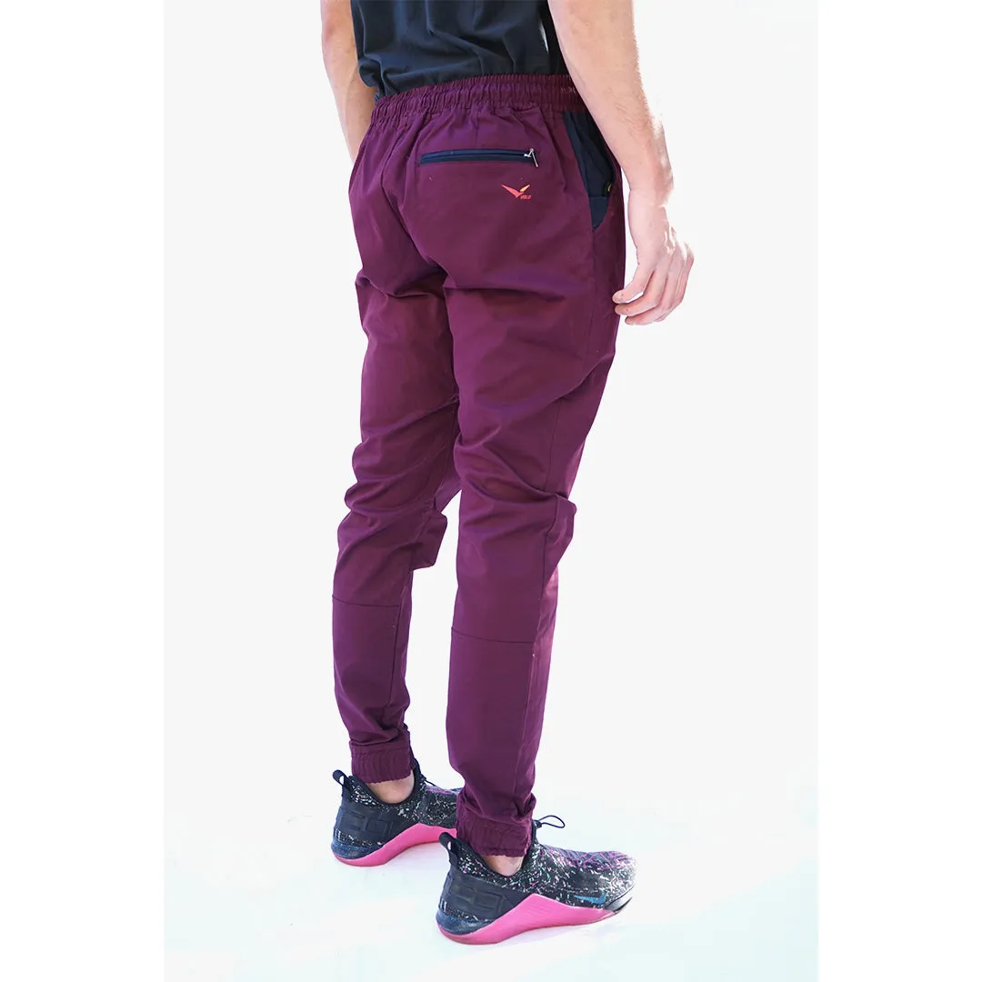 Earth Joggers in Ruby Burgundy
