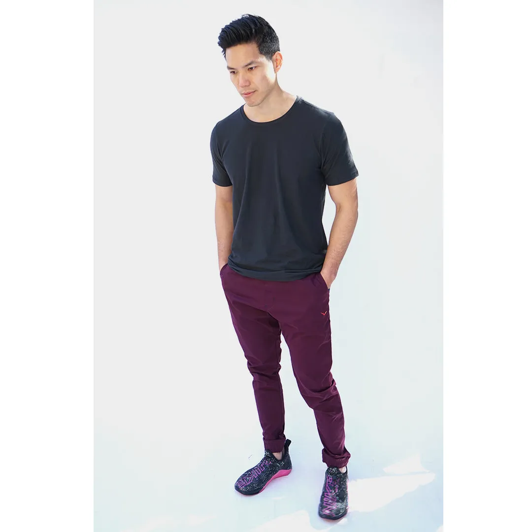 Earth Joggers in Ruby Burgundy