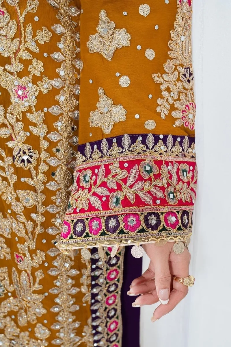 Haseens Meena Pakistani Wedding Wear Chiffon Suit HAS09