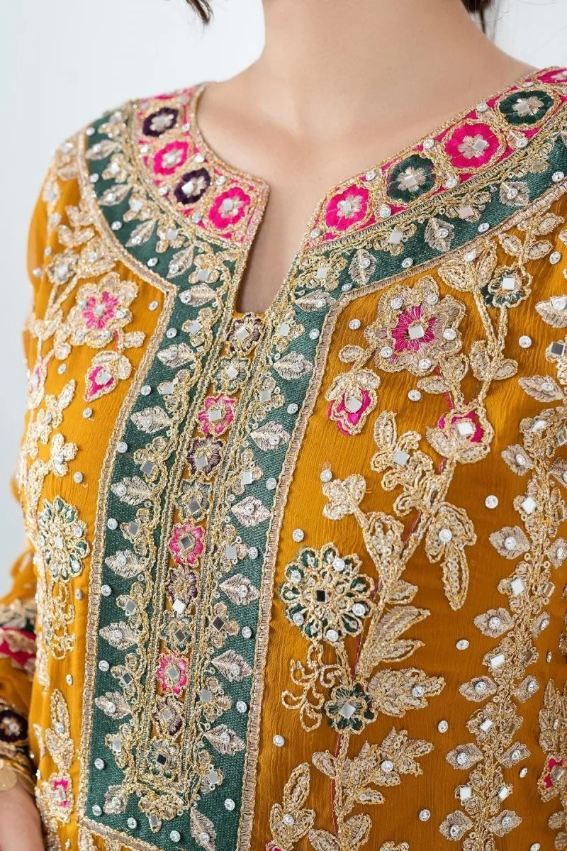 Haseens Meena Pakistani Wedding Wear Chiffon Suit HAS09