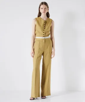 Ipekyol Straight Fit Linen Trousers Natural