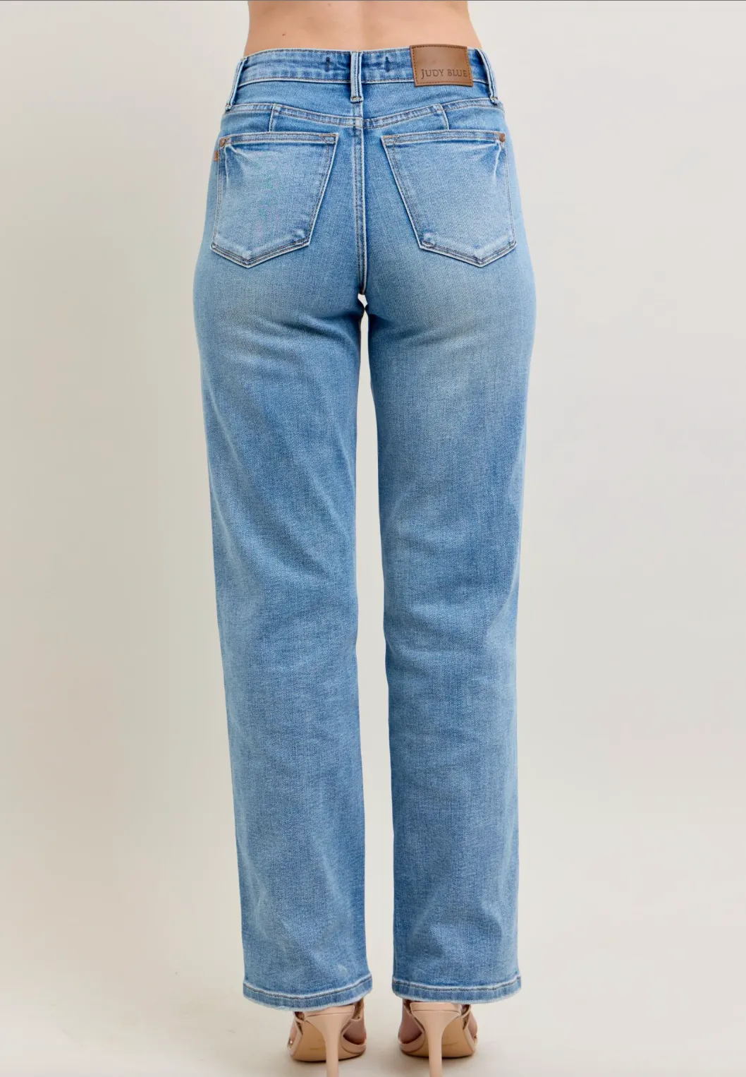 Judy Blue MR Tummy Control Vintage Wash Straight Jeans