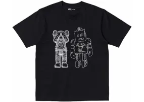 KAWS x Uniqlo Warhol Black Standing Figures Tee