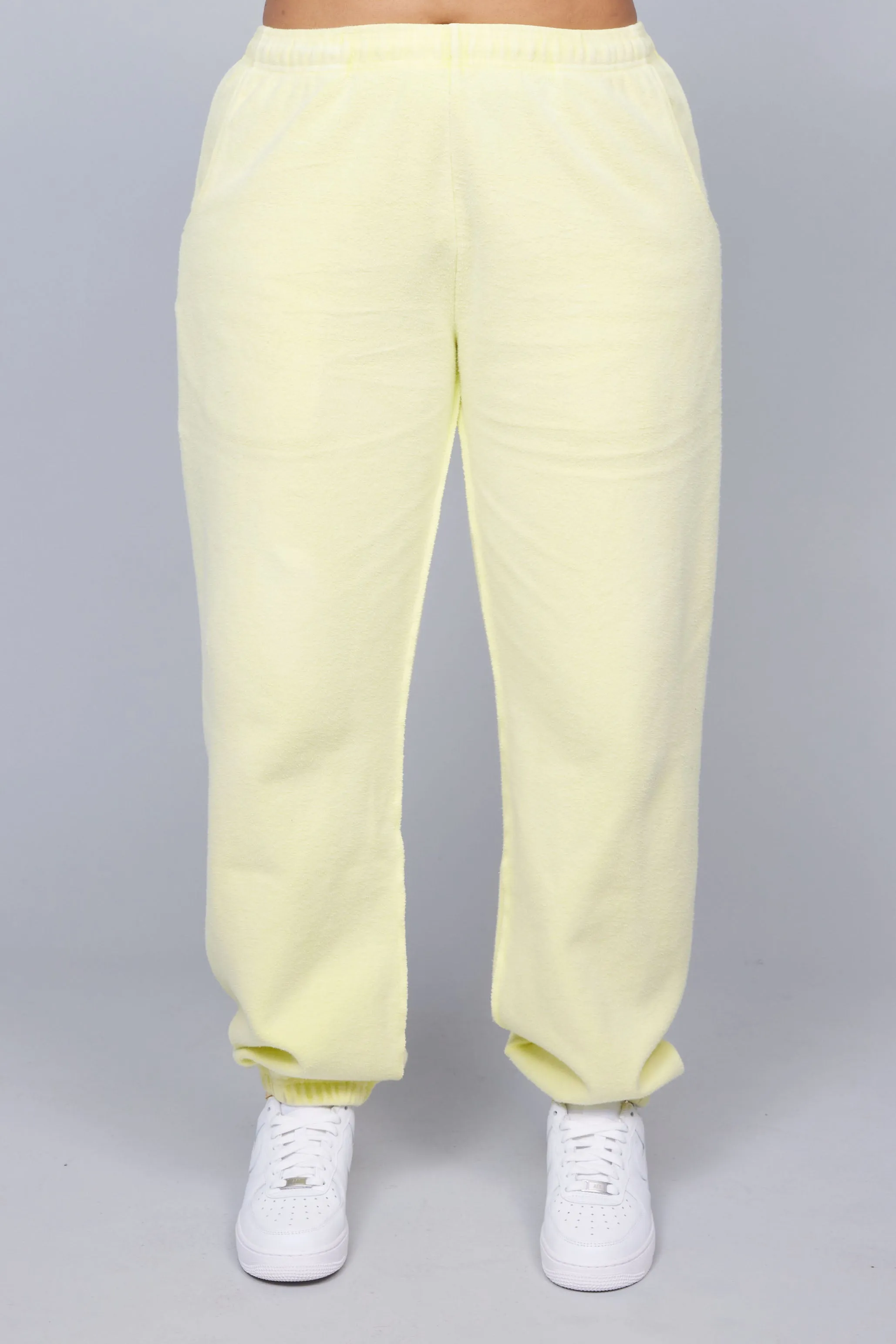 ME. Reverse Brushed Sweatpant - Lemon Zest