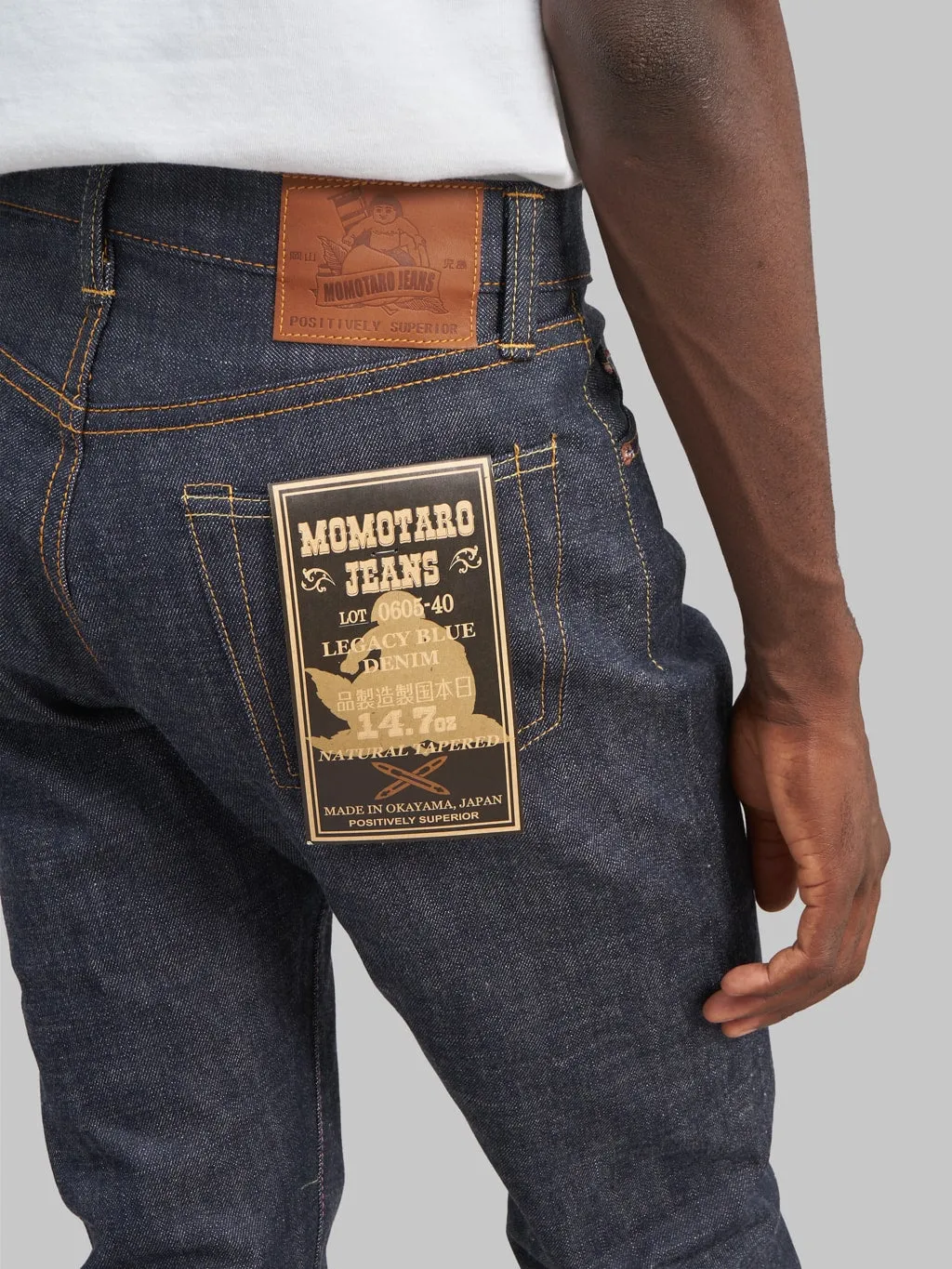 Momotaro 0605-40 14.7oz "Legacy Blue" Natural Tapered Jeans