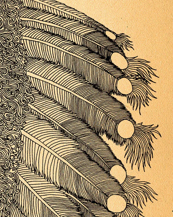 Native American Art Print "Headdress"