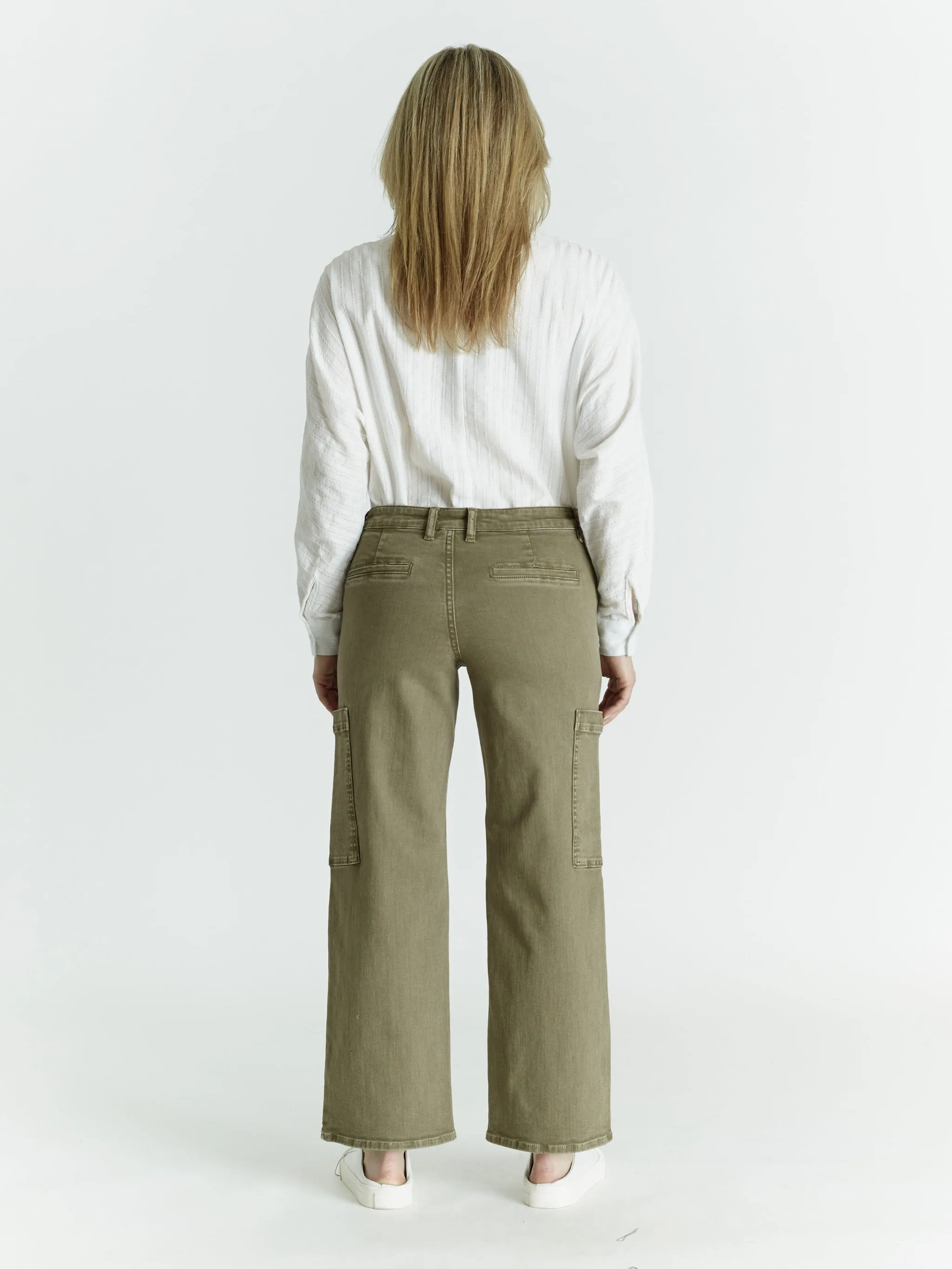 Oat New York Relaxed Straight Cargo Jeans - Vintage Army