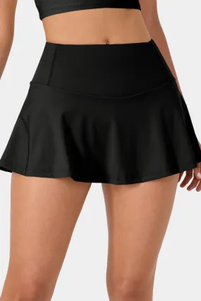 Pocketed Wide Waistband Swim Skort