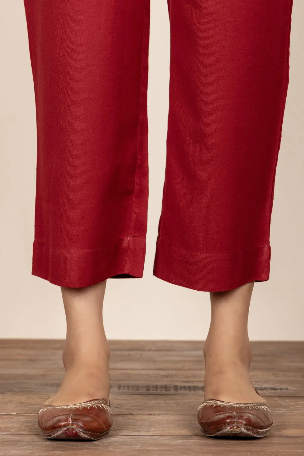 Red Wide Legged Trouser