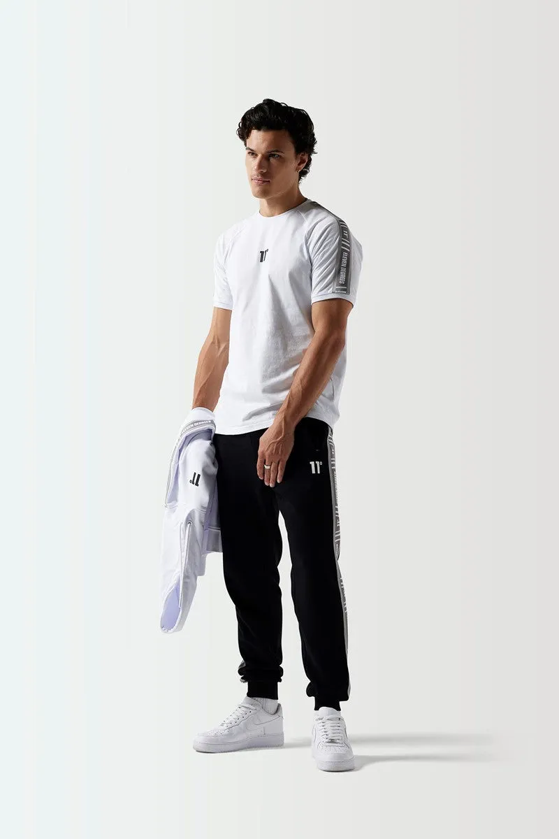Retro Taped Slim Fit Joggers - Black