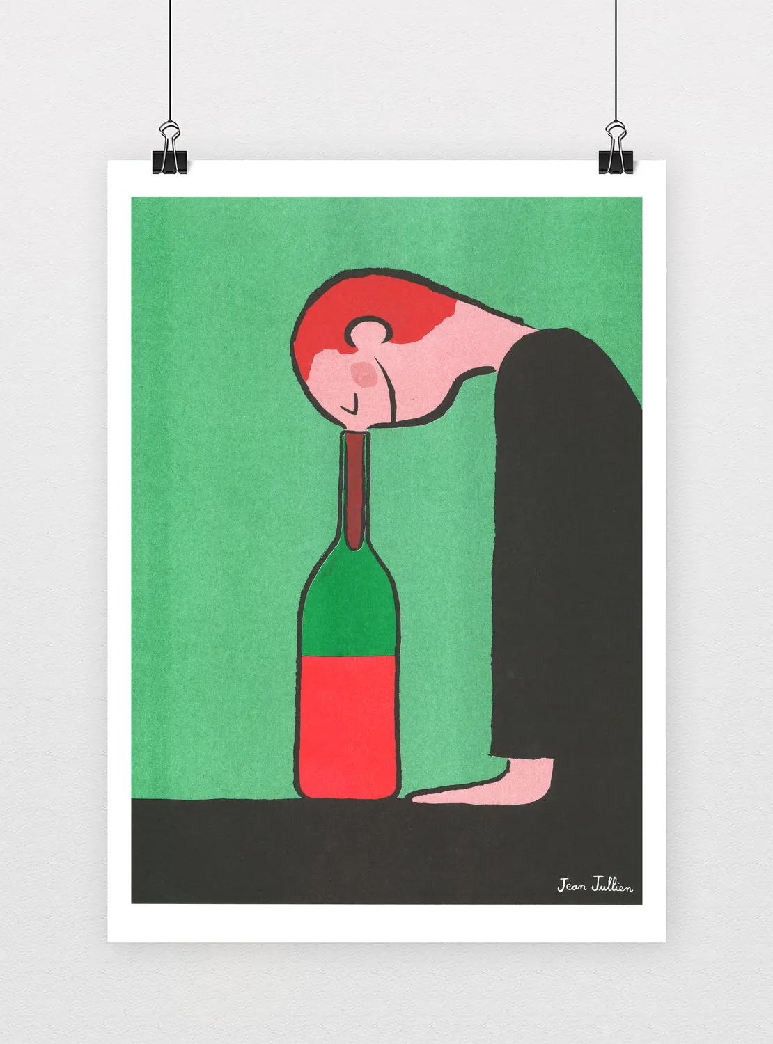 Riso Art Print - Jean Jullien - Bouteille