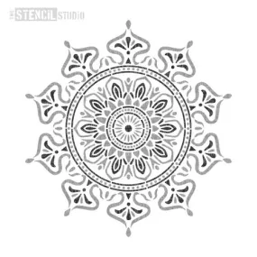 Stencil Studio - Zara Mandala Indian Motif Stencil - Half Design - 2 Layer Stencil -  A4