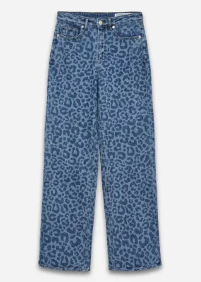 Tessa Wide Leg Leopard Jeans