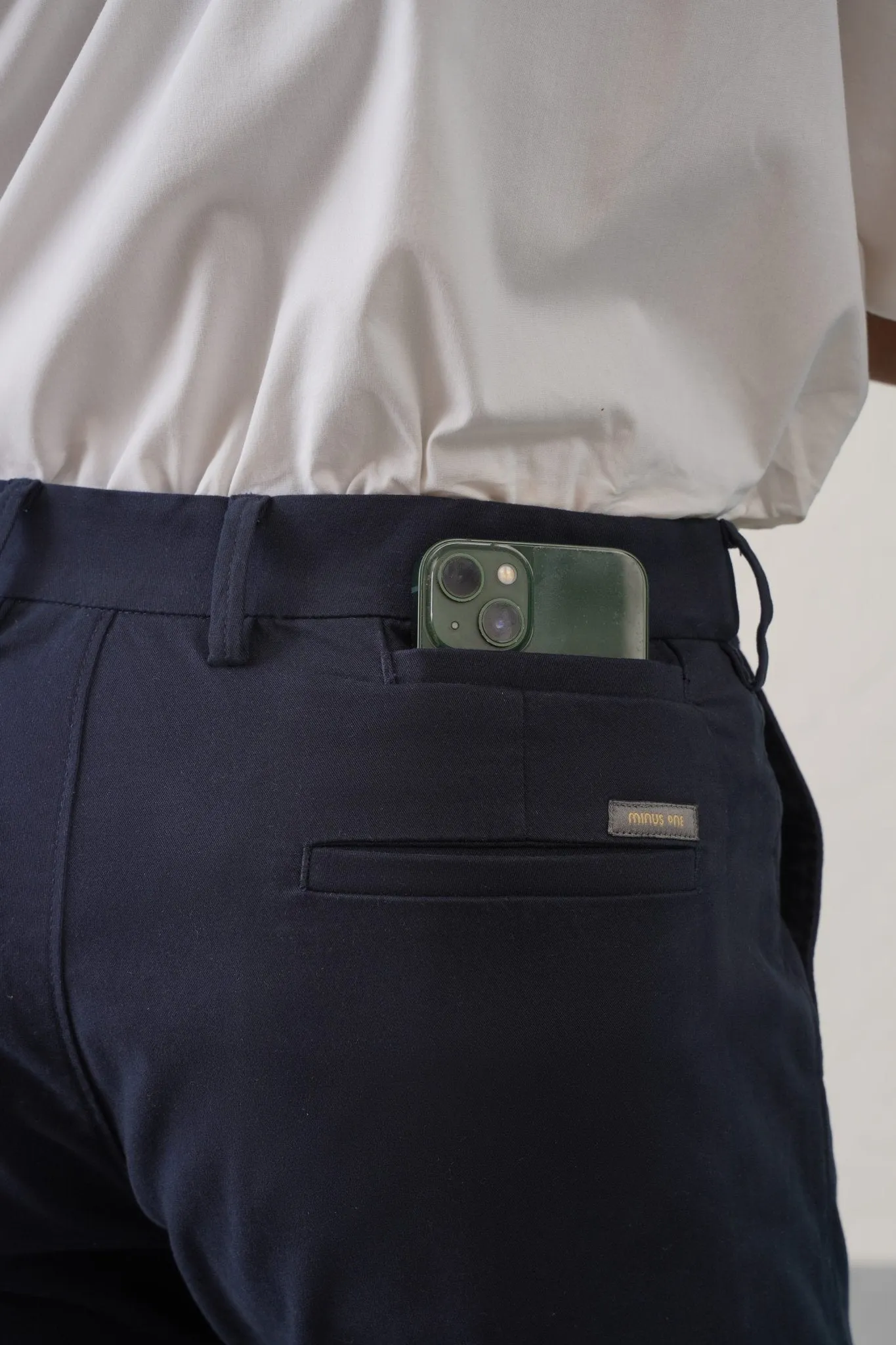 Mens Slim Fit Navy Travel Chinos - Stylish & Comfortable Cargo Pants for Effortless Travel