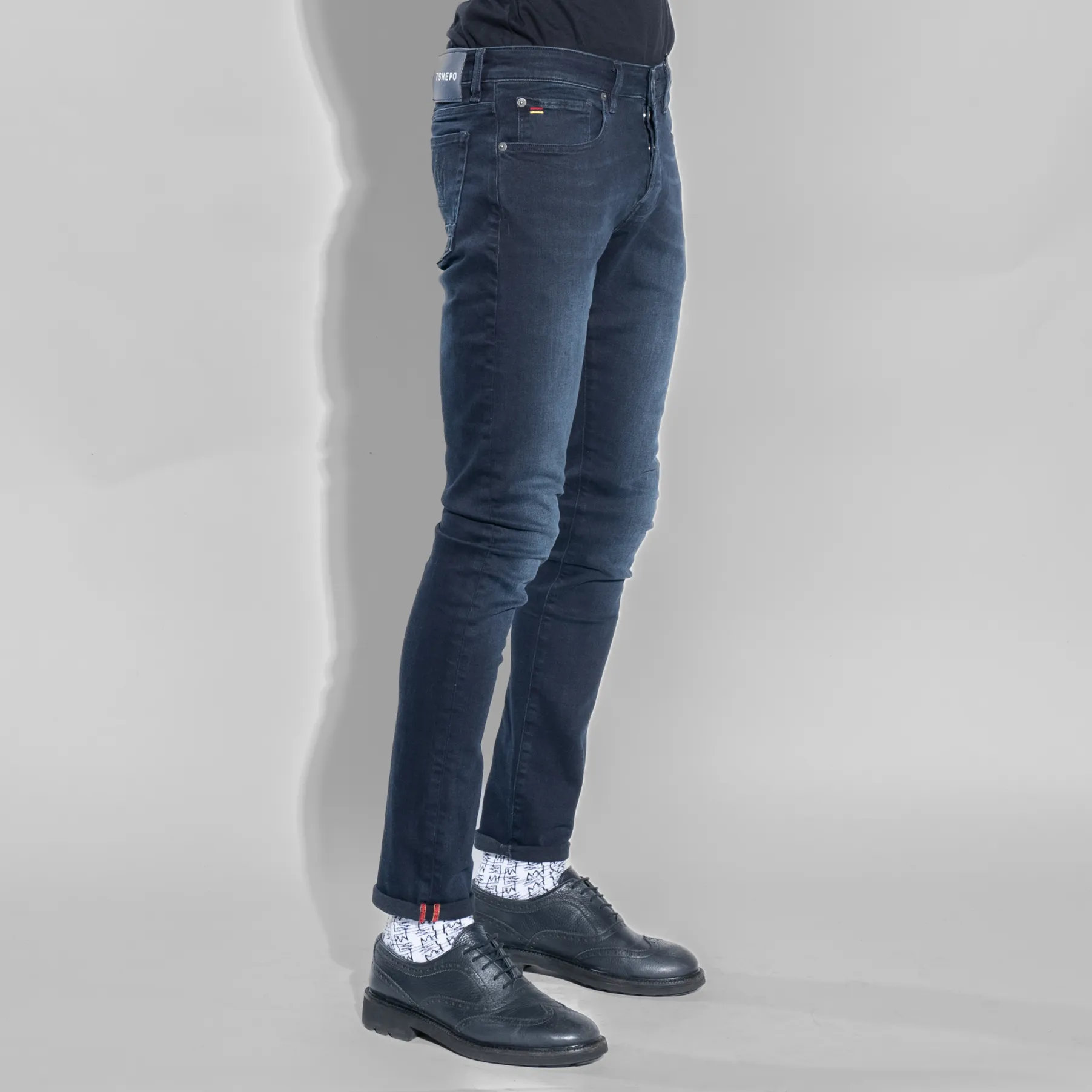 TSHEPO MENS TAKALANI JEANS, DARK WASH
