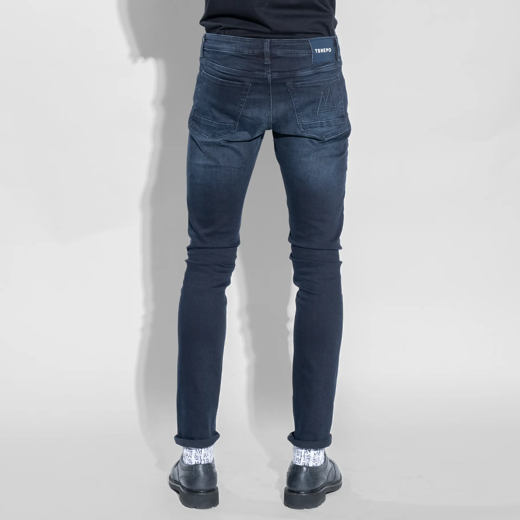 TSHEPO MENS TAKALANI JEANS, DARK WASH