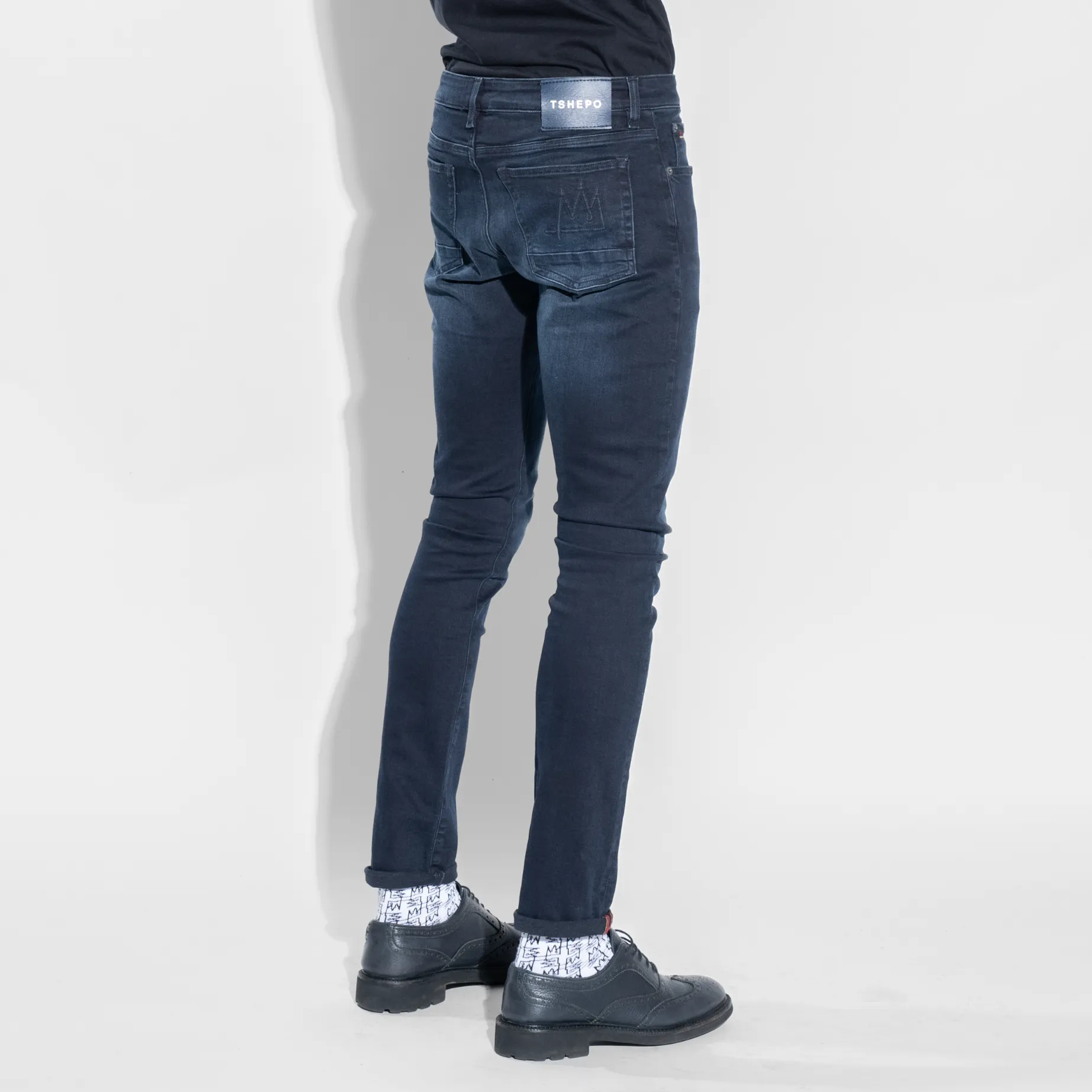 TSHEPO MENS TAKALANI JEANS, DARK WASH