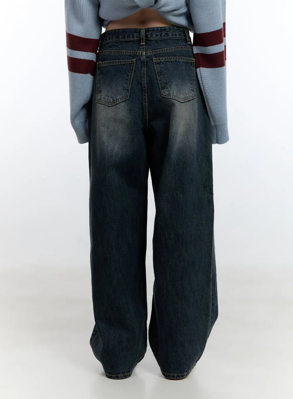 Victoria Vintage Wash Wide-Leg Jeans CJ521
