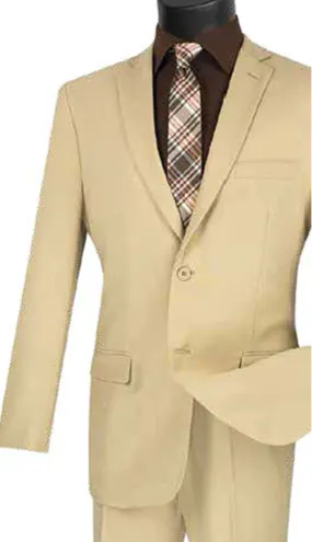 Vinci  S-2PP-BEI Mens Suit