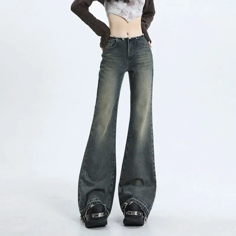 Vintage Street Y2K Horseshoe Flare Denim Jeans