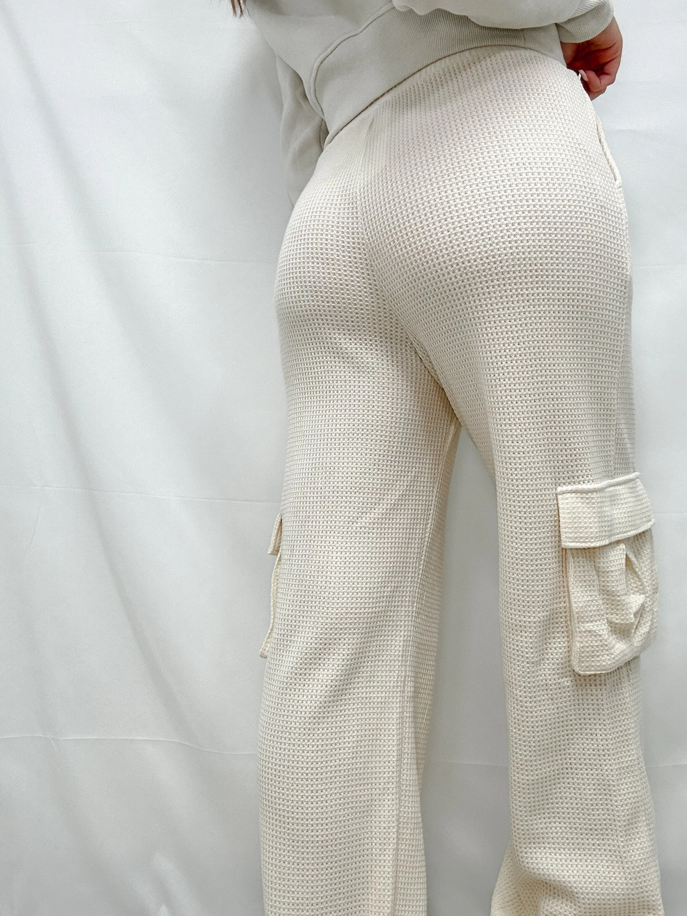 Waffle Knit Cargo Pants